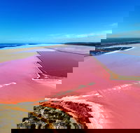 Pink Lake Aerial Flyover from Geraldton - Attractions