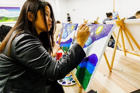 Wine & Paint Night At Brisbane 'Sip & Paint' Studio - Attractions 0