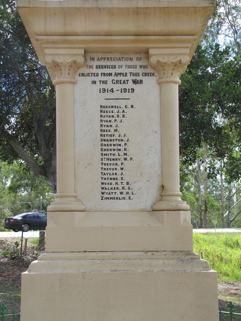 Apple Tree Creek War Memorial - Attractions 1